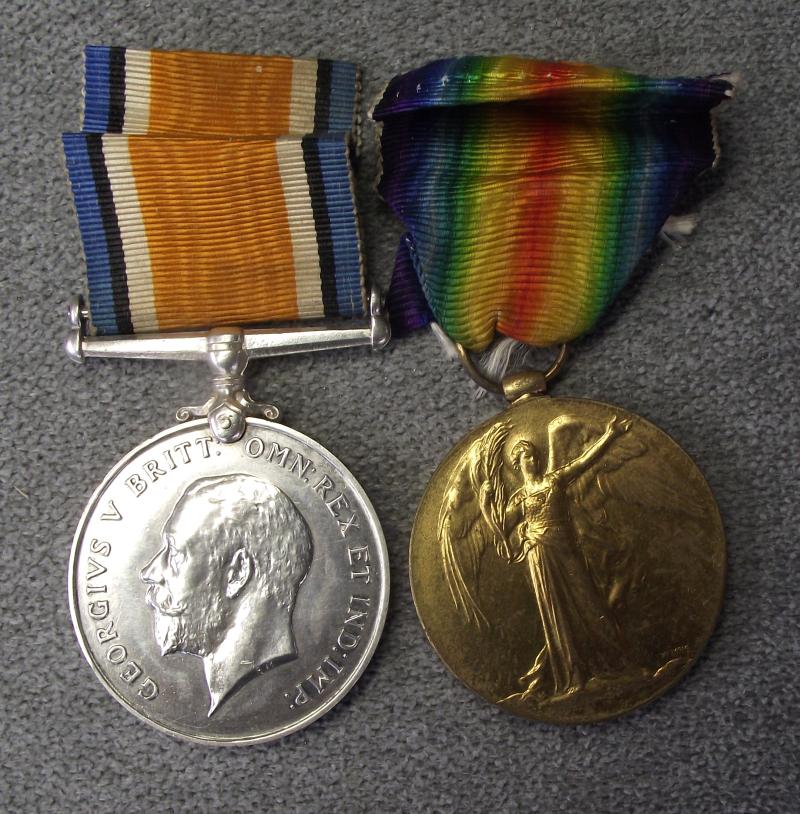 British WW1 Medal Pair. Honorable Artillery Company Infantry.