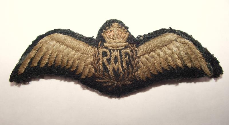 Pre WW2 RAF Pilots Cloth Uniform Wings.