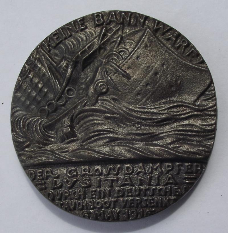 WW1 Lusitania Medal.