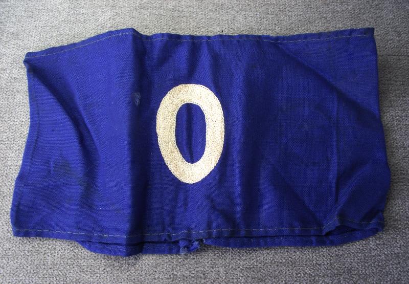 WW2 German Blue Luftschutz ''Ordner'' Armband. Welch Regiment Veterans Bring Back.