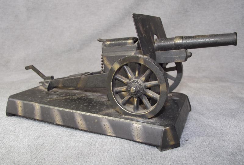 1930's Large Demley Artillery Field Gun Table Top Lighter.