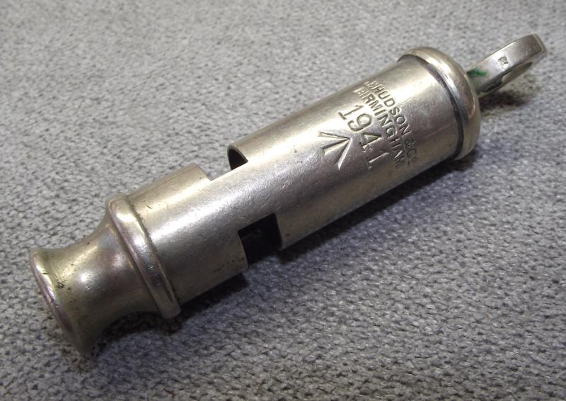 WW2 1941 Dated British Military Whistle .