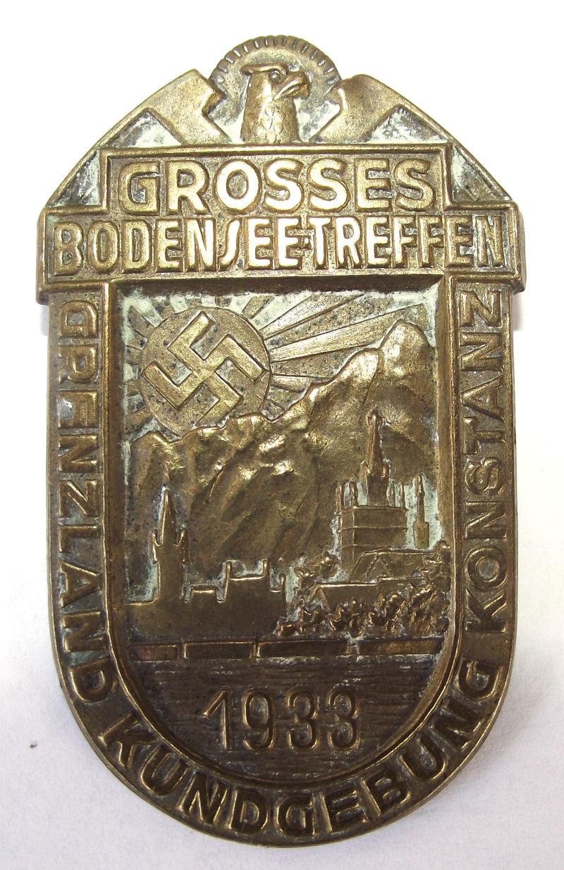 NSDAP Event Badge/Tinnie. Grosses Bodensee-Treffen,1933.