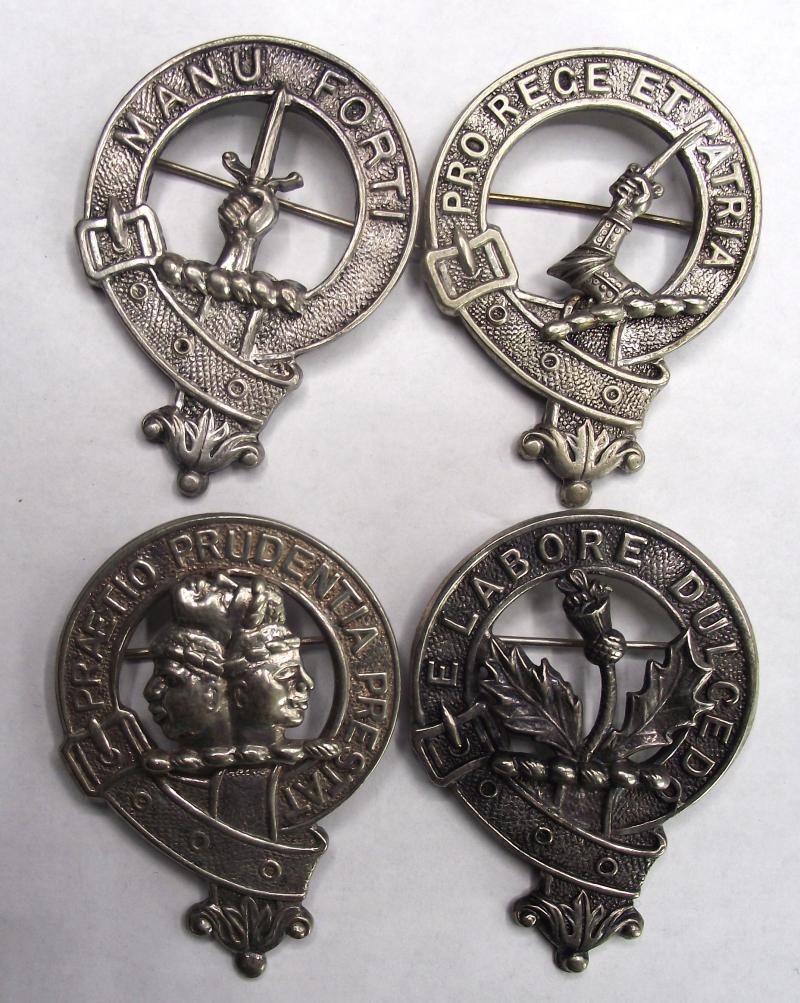 4 X Scottish Clan Badges.