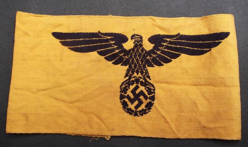 WW2 German Armband. Non-Members of the Armed Forces.