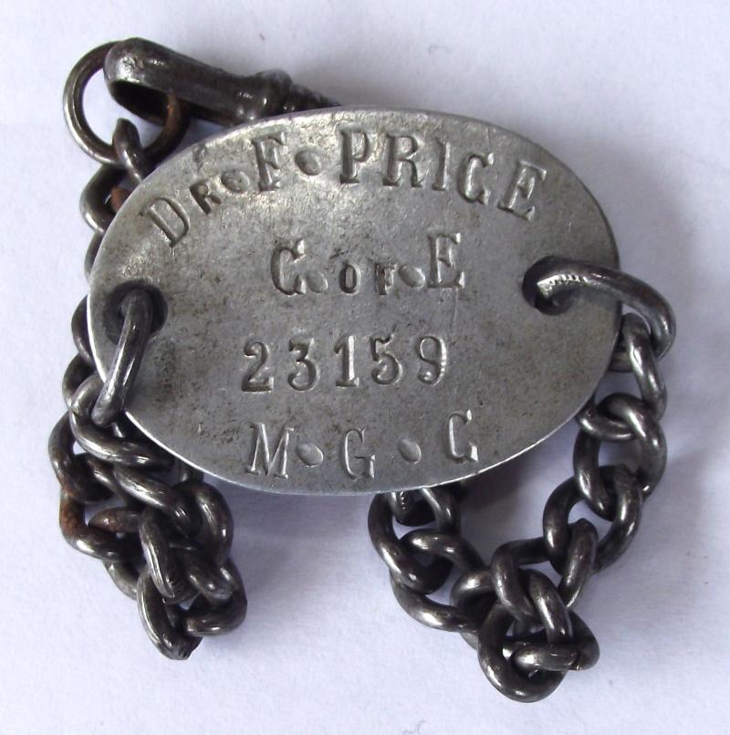 WW1 British Bracelet Dog Tag, MGC.
