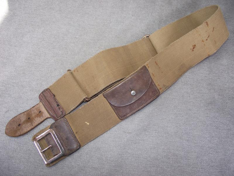 British Khaki Webbed Money Belt.