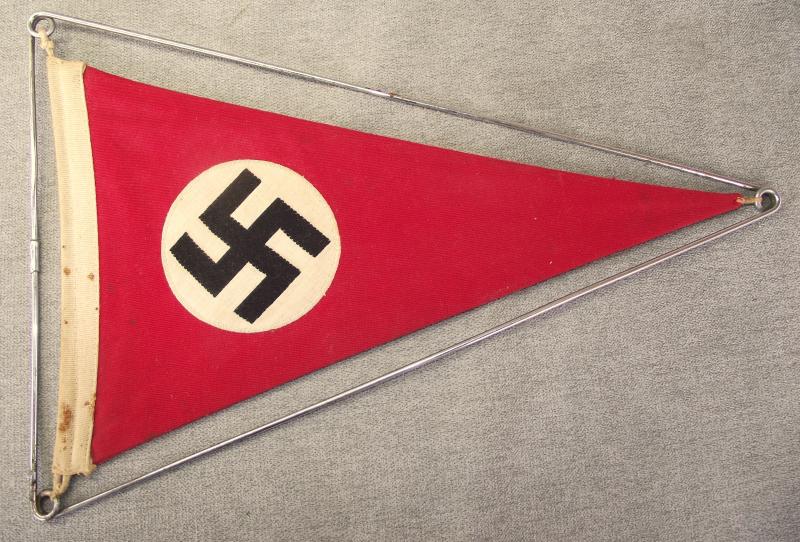 Framed NSDAP Pennant. Vehicle/Boat?