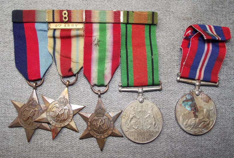 British 8th Army Medal Group.