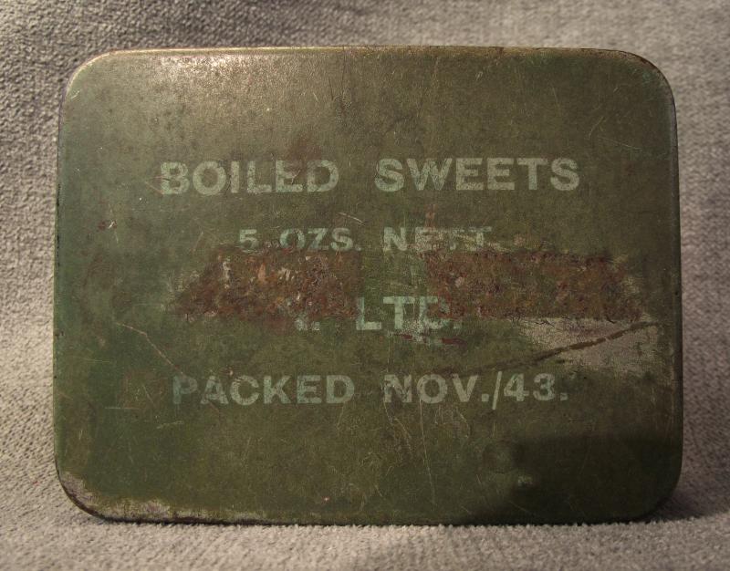 British 1943 Dated Boiled Sweets Tin.