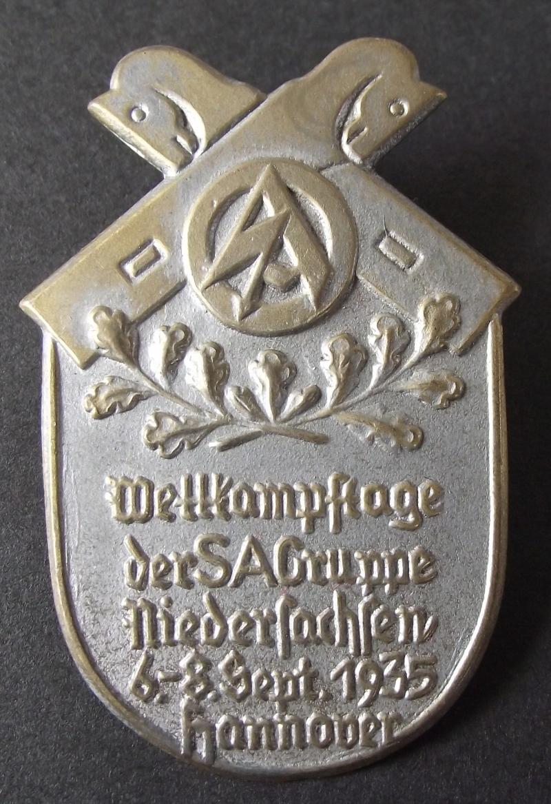 SA Event Badge/Tinnie. Hannover, 1935.