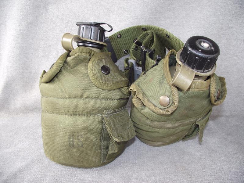 US Army Two Waterbottle, Canteen, Belt Rig.