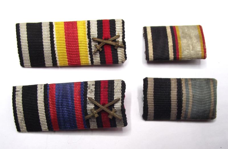 4 X Imperial German Medal Ribbon Bars.