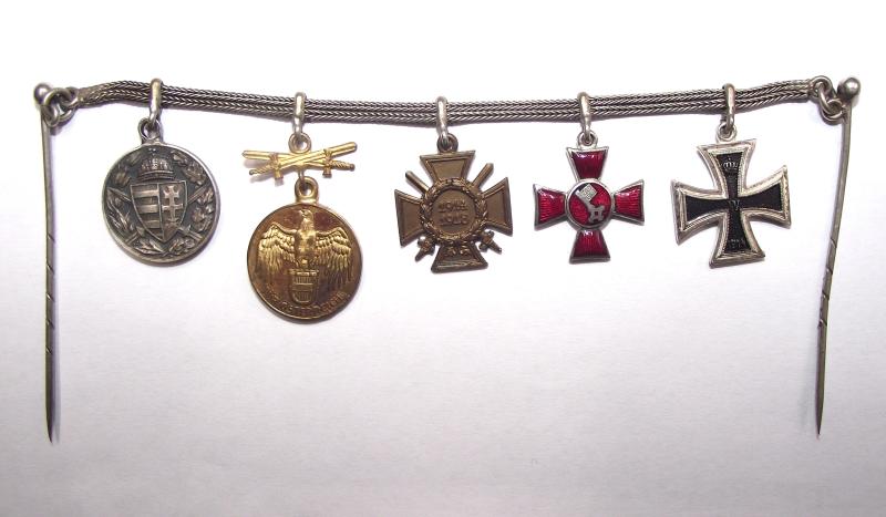 Imperial German/Austrian Five Place Miniature Medal Chain.