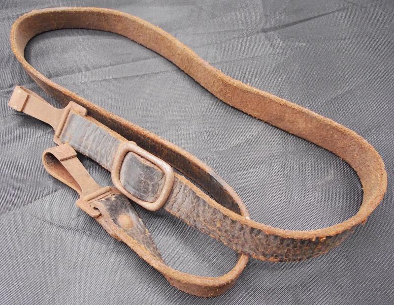 WW2 German Belt Black Cross Strap. Croupon Stamped.