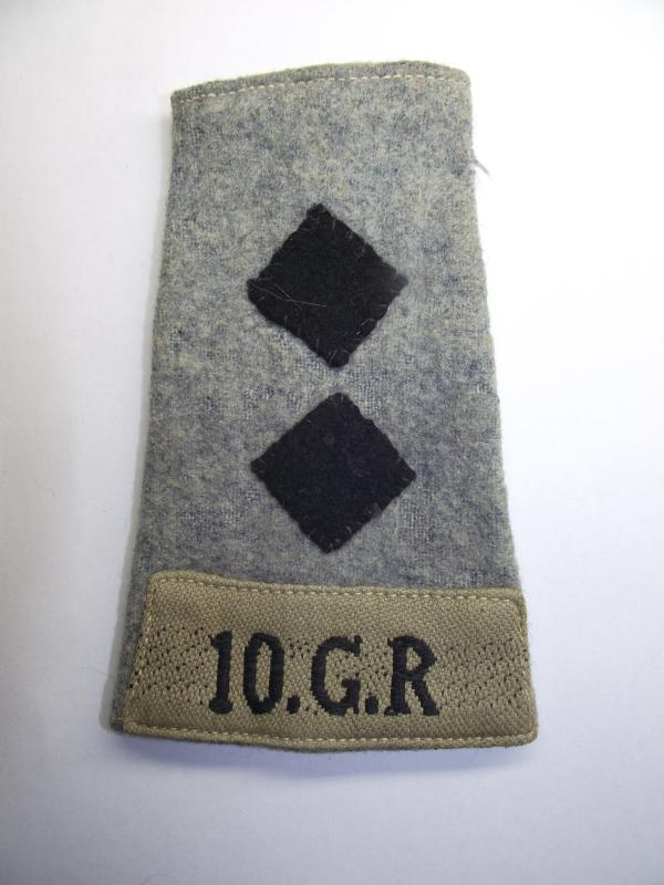 10th Gurkha Regiment Officers Shoulder Board.