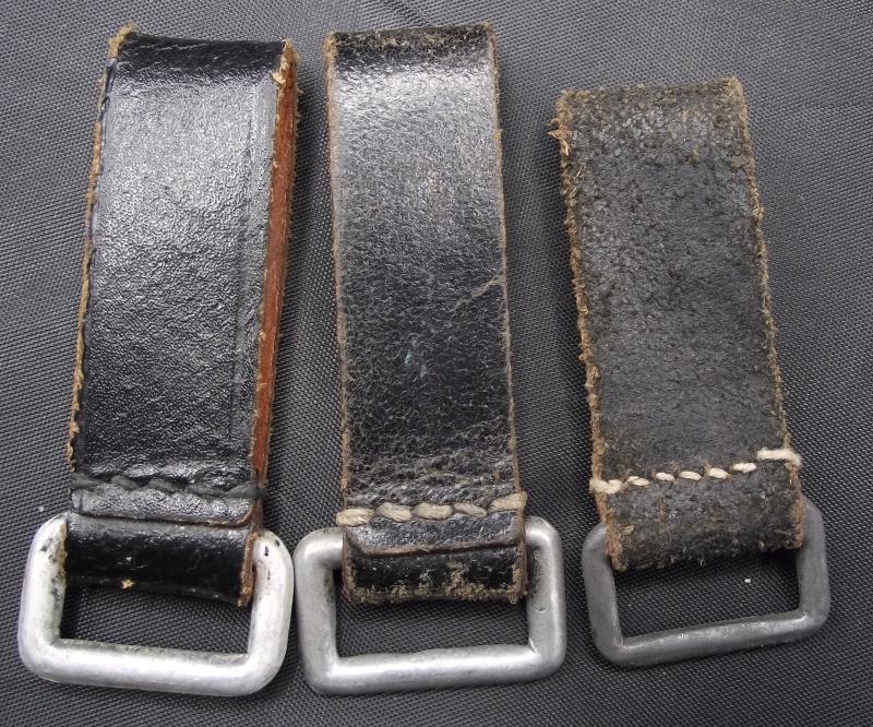 3 X WW2 German ''D-Ring'' Leather Straps.