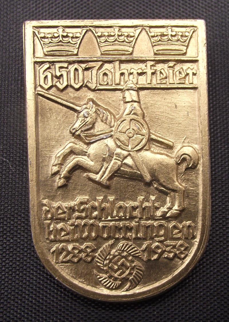 KDF Event Badge/Tinnie. 650 Jahrfeire, 1938.