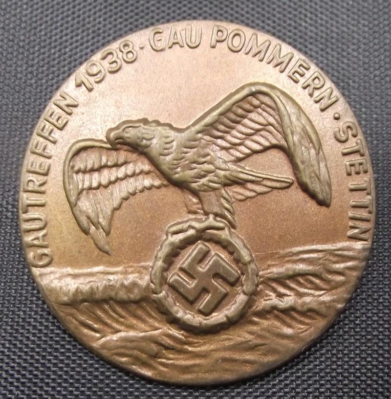 Gautreffen Event Badge/Tinnie. Gau Pommern-Stettin, 1938.