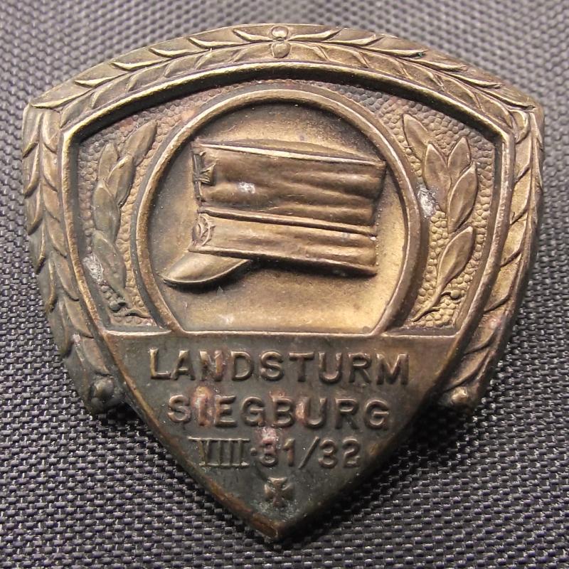 Landsturm Event Badge/Tinnie. Siegburg, 1932.