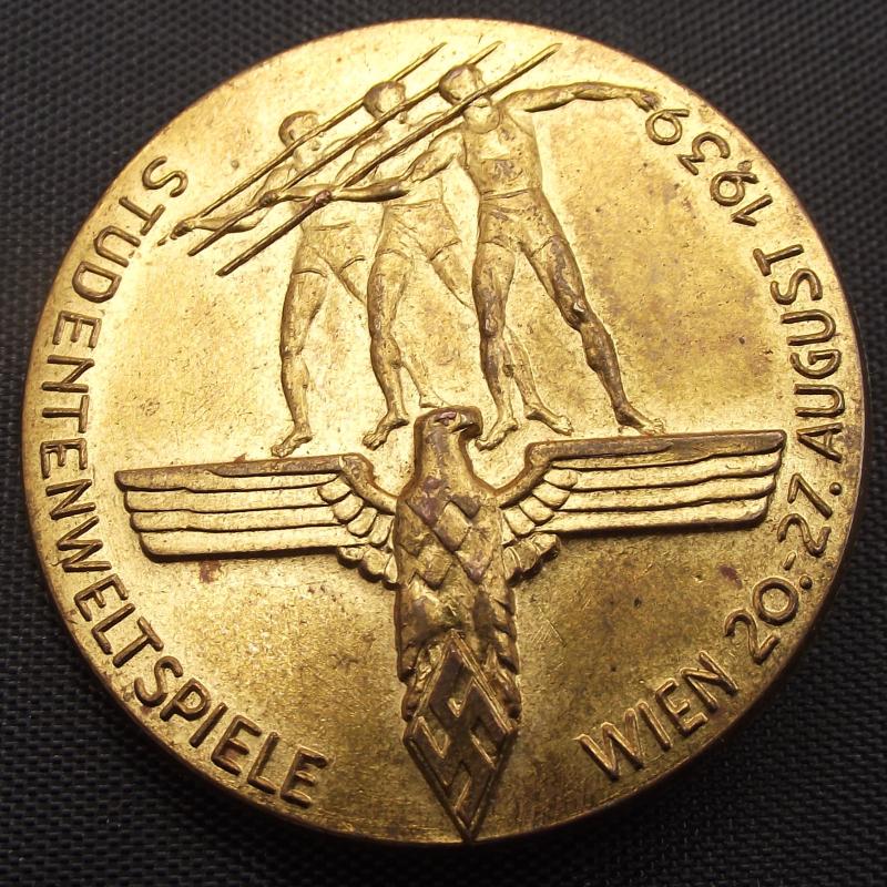 Hitler Youth Tinne/ Event Badge. Studentenweltspiele, Wien, 1939.