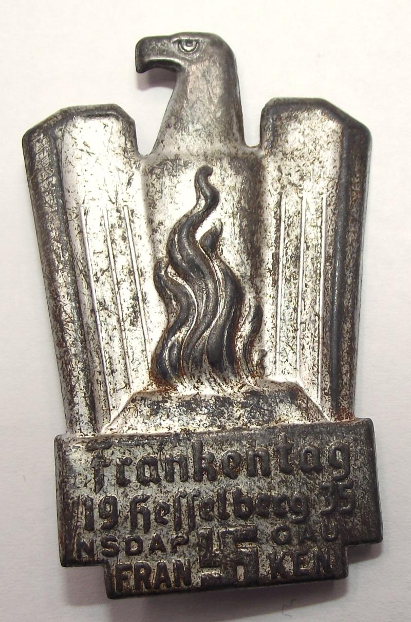 NSDAP Event Badge/Tinnie. Gau Franken, 1935.