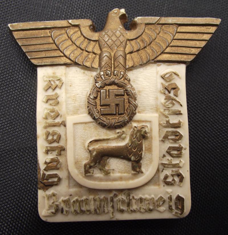 Kreistag Event Badge/Tinnie, Braunschweig-Stadt, 1939.