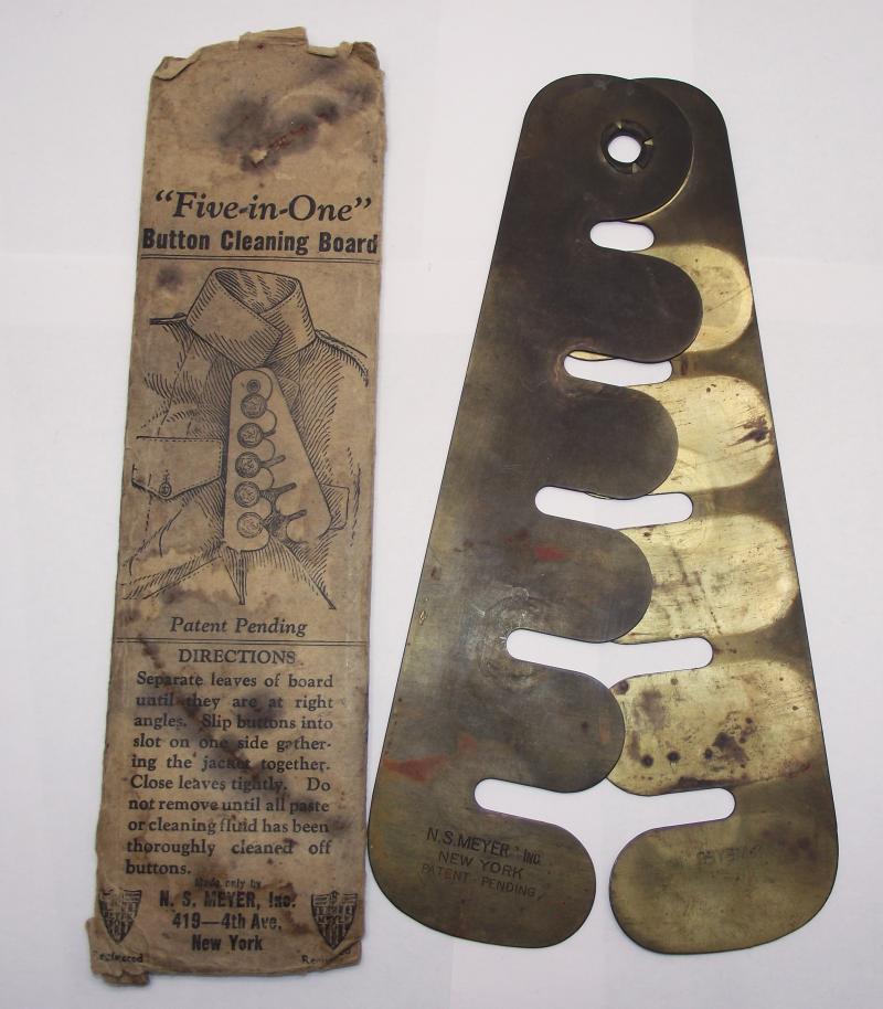 U.S. Military Brass Button Cleaning Board in Packaging.