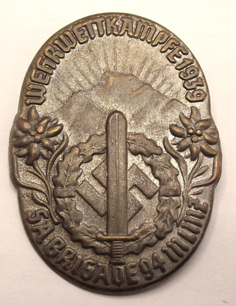 SA Event Badge/Tinnie. SA Brigade 94, Linz, 1939.