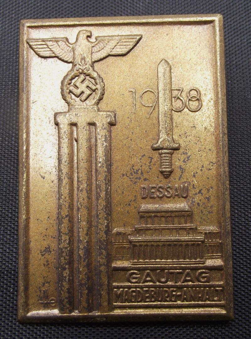 Gautag Event Badge/Tinnie. Magdeberg-Anhalt, 1938.