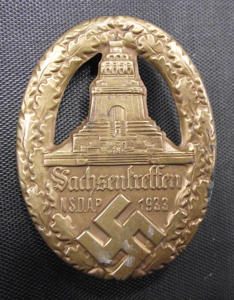 NSDAP Event Badge/Tinnie. Sachsentreffen. 1933.