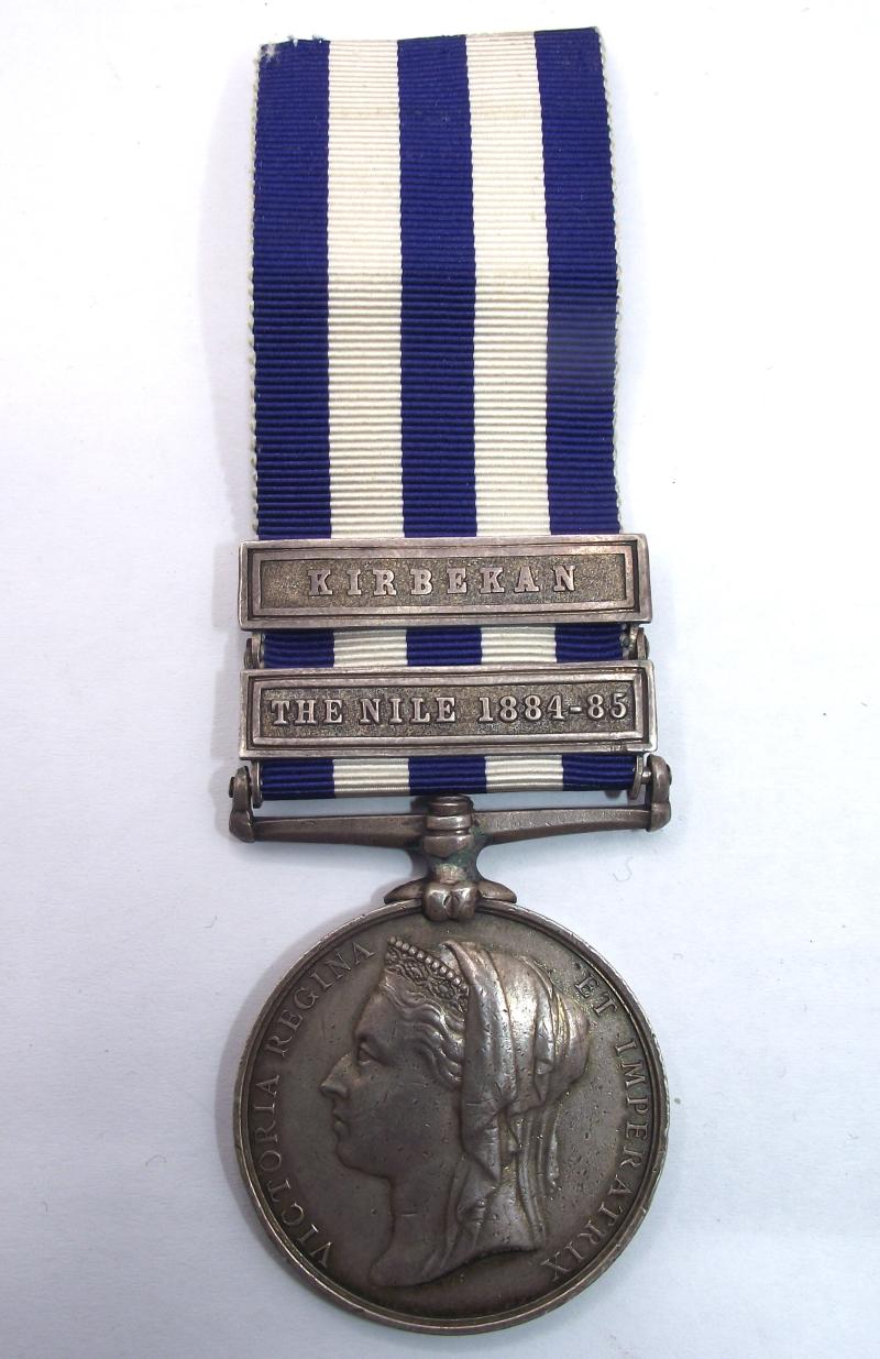 British Victorian 2 X Bar Egypt Medal, 1882-89. 1st S.Staffs Regiment.