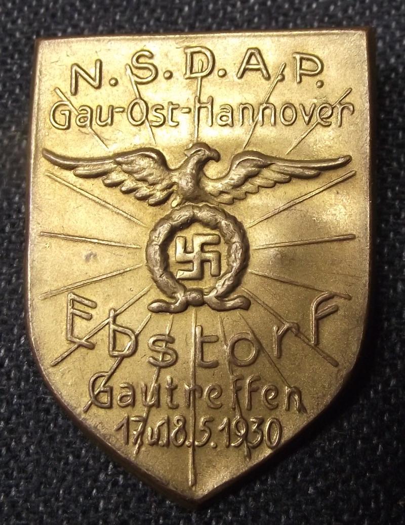 NSDAP Event Badge/Tinnie. Gautreffen Ebstorf, 1930.