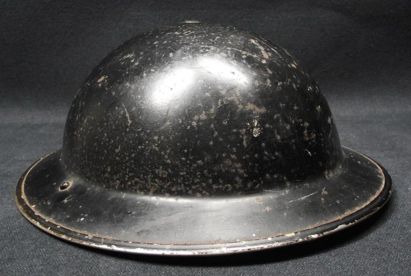 1938 Dated Black Steel Helmet. Army/ARP/Civil Defence.