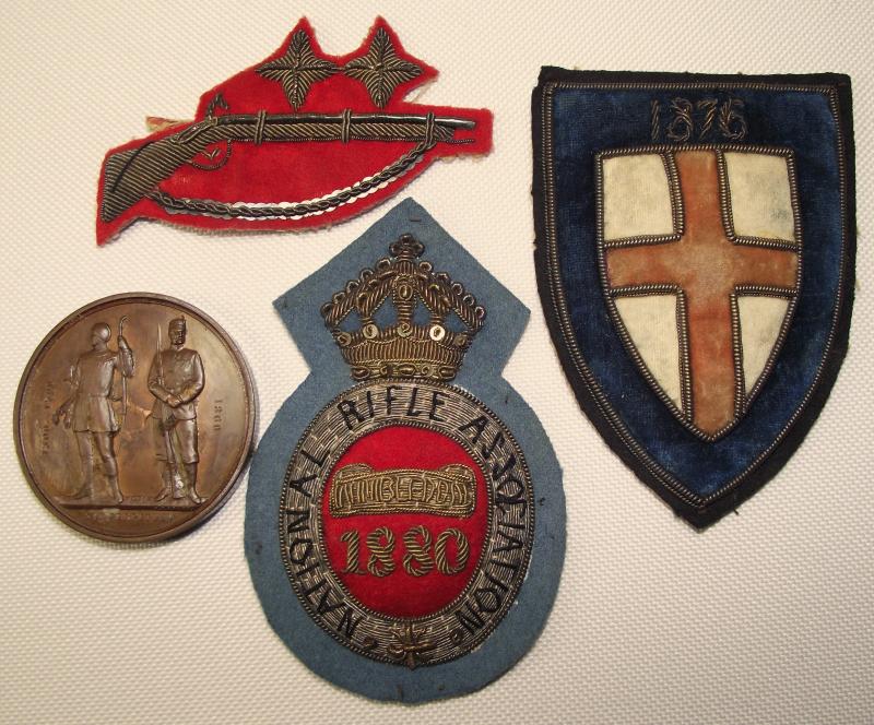 Victorian National Rifle Association Bullion Uniform Patches.