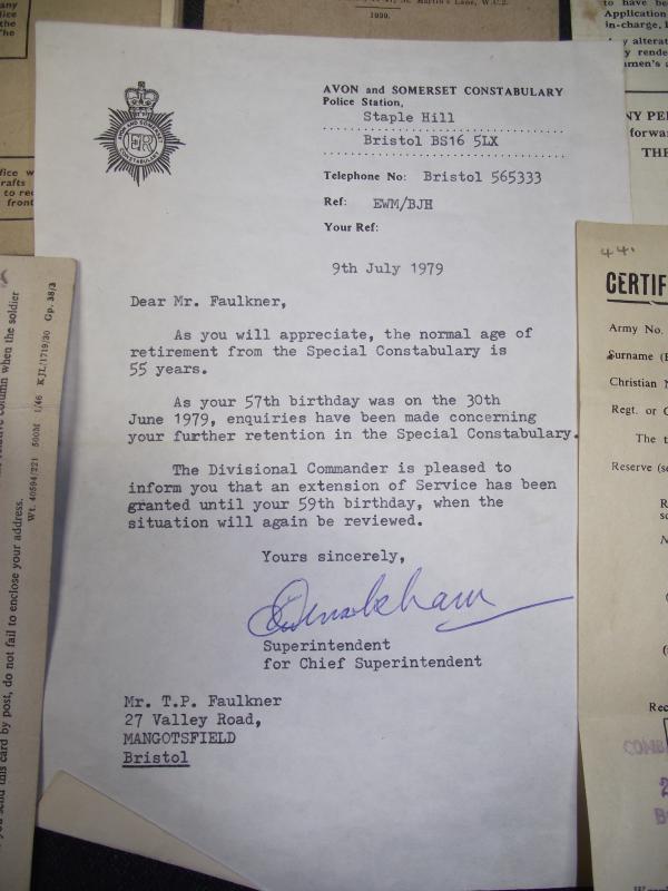 WW2 British Medal Group, Paperwork and Insignia. Bristol.