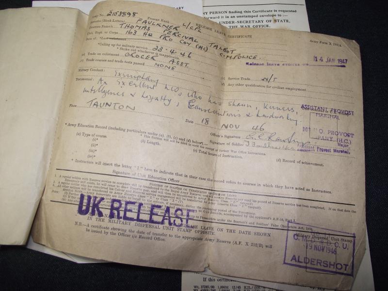 WW2 British Medal Group, Paperwork and Insignia. Bristol.