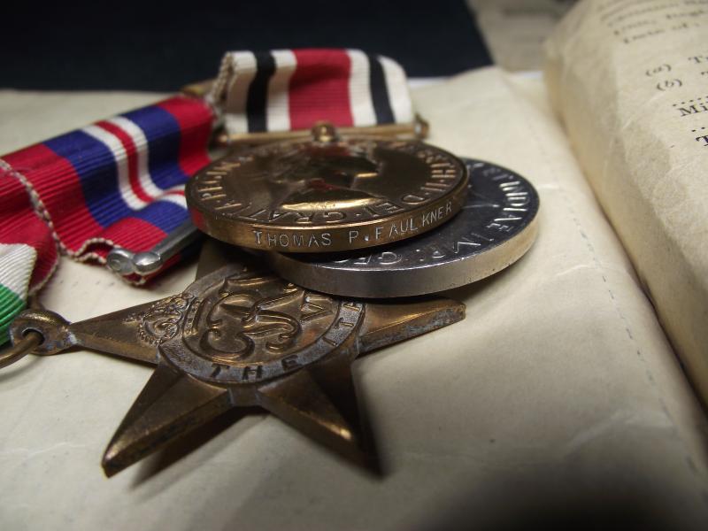 WW2 British Medal Group, Paperwork and Insignia. Bristol.