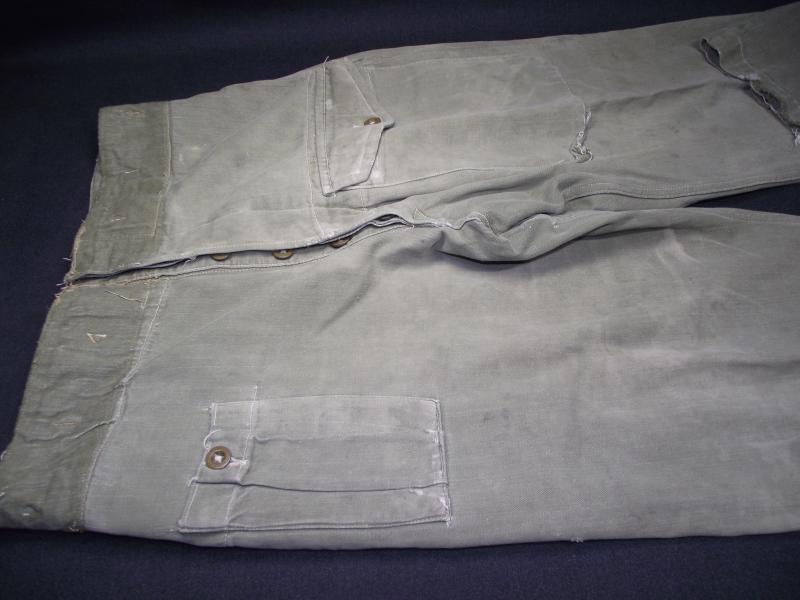 1945 Dated British Trousers, Overalls, Denim.
