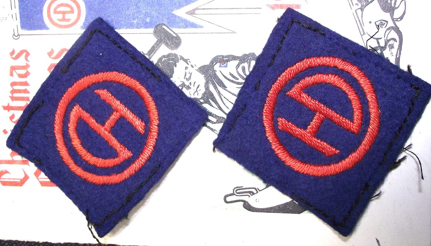 51st Highland Division Formation Titles and 1945 Rhine Christmas Card.