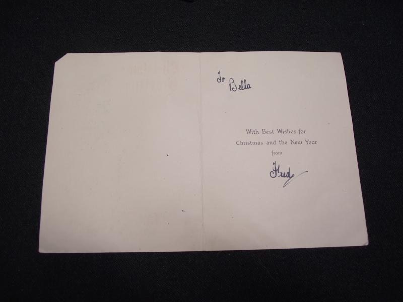 51st Highland Division Formation Titles and 1945 Rhine Christmas Card.
