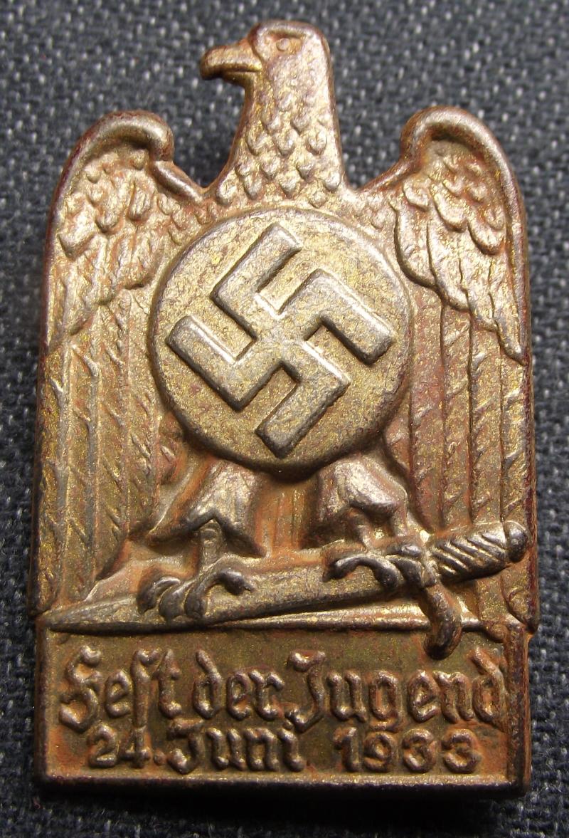 Hitler Youth Event Badge/Tinnie. Fest der Jugend,1933..