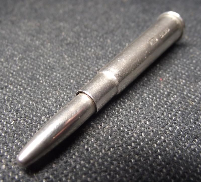 WW2 Silver Bullet Cigar Piercer. Hallmark date 1939.