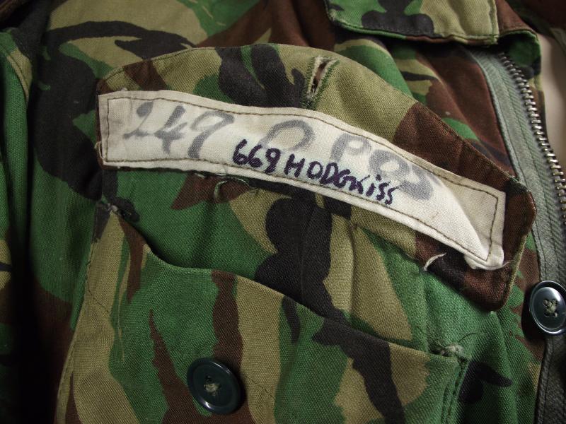 British 68 Pattern DPM Combat Smock with Hood, Named.. Falklands.
