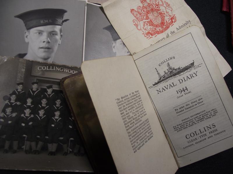 WW2 Royal Navy Medal Group and Photos. Normandy and Cardiff Connection.