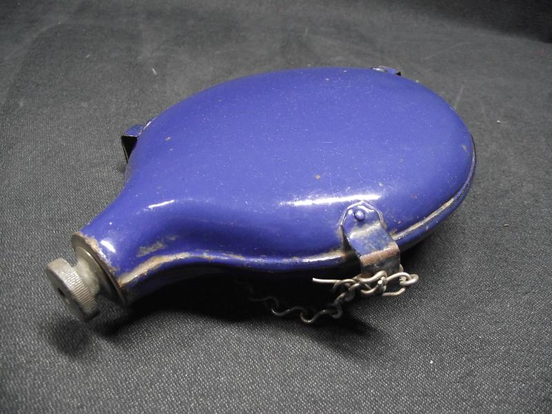 British Boer War Blue Enamel Water Bottle.
