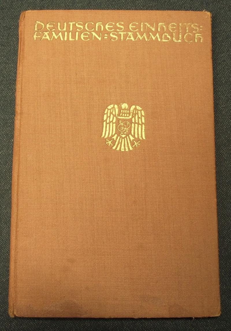WW2 German Deutsches Einheits Familien Stammbuch. Family Tree Book, Austria, 1939.