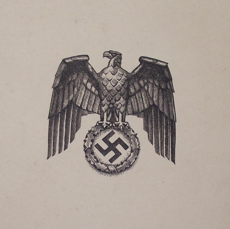Large Double Side Deutsche Reichspost Telegram.