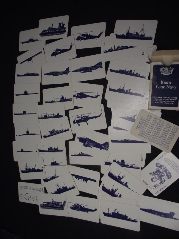 Royal Navy Silhouette Recogntion Flash Cards. Falklands.