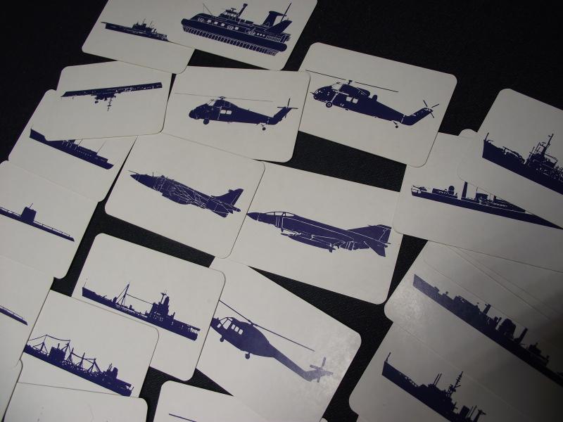 Royal Navy Silhouette Recogntion Flash Cards. Falklands.
